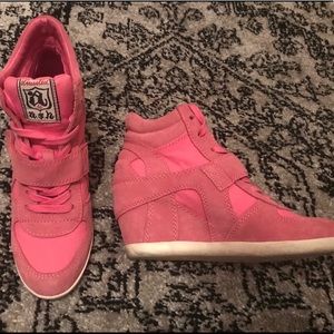 ASH Bowie Pink Sneaker Wedges